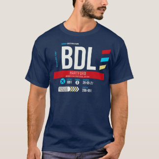T-shirt Balise de bagages Hartford BDL Airport Code 1
