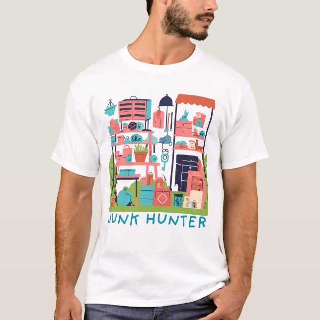T-shirt Balise de vente de chemise Garage Chasseur de tron (Devant)