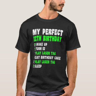 T-shirt Balise laser 12e anniversaire Mon parfait 12e anni