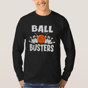 T-shirt Ball Busters Bowling Couple Bowler Alley B