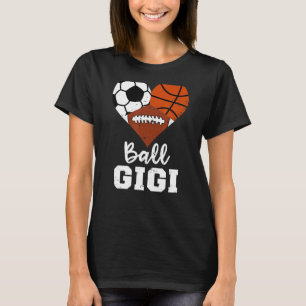T-shirt Ball Gigi Heart Football de basketball de coeur Gi