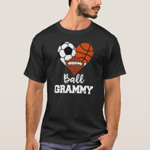T-shirt Ball Grammy Coeur de football de basket-ball de fo