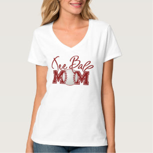 *T-Shirt Ball Mama Women's Hanes Nano V-Neck T - S T-Shirt