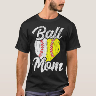 T-shirt Ball Maman Baseball Softball Mama Team Sports