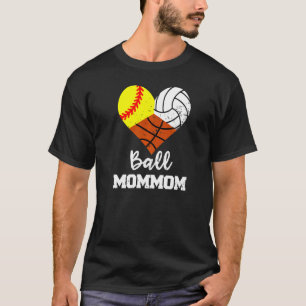 T-shirt Ball maman coeur softball Volley-ball Basketball M