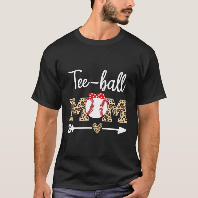 T-shirt Ball Maman Fête Des Mères Ball Maman Ball Leopard  (Devant)