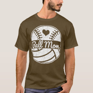 T-shirt Ball Maman Softball Maman Volleyball Maman Base de