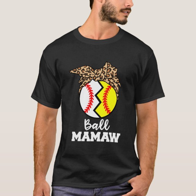 T-shirt Ball Mamaw Baseball Softball Mamaw (Devant)