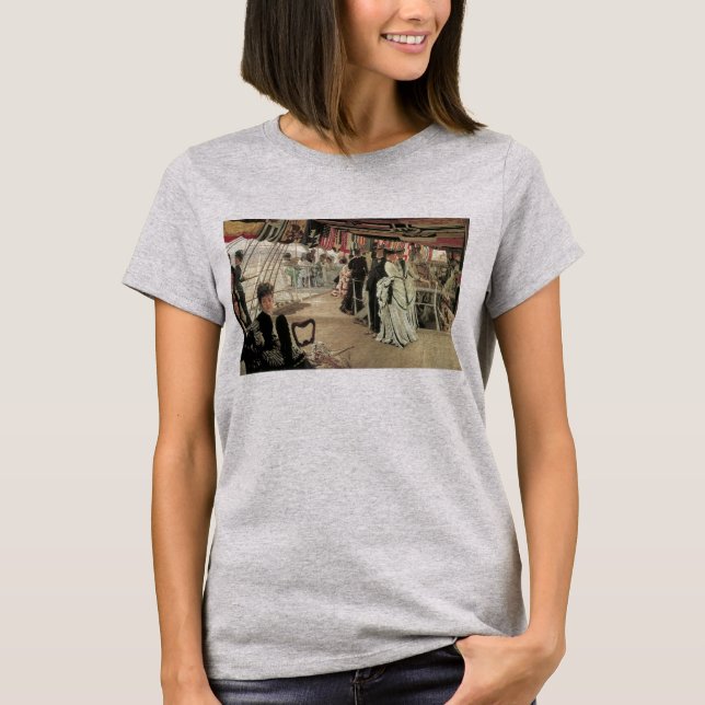T-shirt Ball on Shiboard de James Tissot, Art Victorien (Devant)