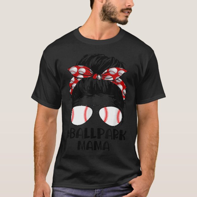 T-shirt Ball Park Mama Baseball softball Fête des Mères Ma (Devant)