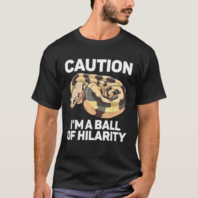 T-shirt Ball Python Snake  Reptile  Noodle Reptile Snek 6 (Devant)