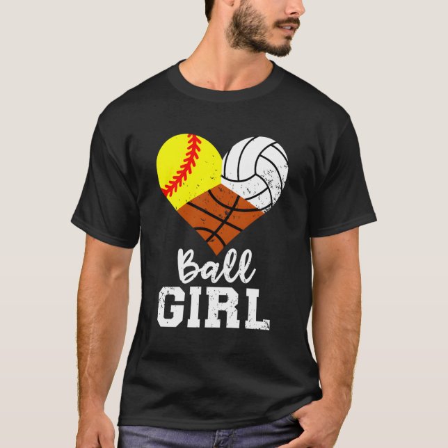 T-shirt Ball Softball Volley-ball Basket (Devant)