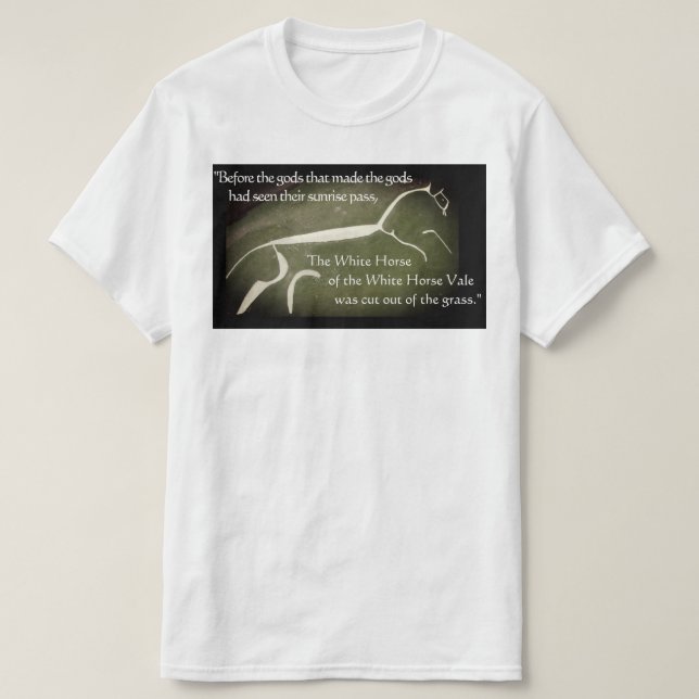 T-shirt Ballade de la citation de Chesterton de cheval (Design devant)