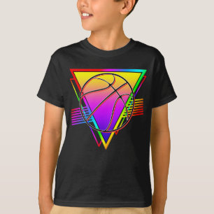 T-shirt Balle de basket-ball moderne rétro