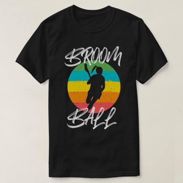 T-shirt Balle de Broomball Stick Casque de balle cadeau 5 (Design devant)