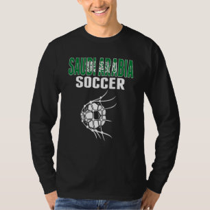 T-shirt Balle de football d'Arabie saoudite dans le filet
