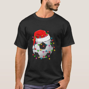T-shirt Balle de football de Noël Chapeau de Noël Funny Sp