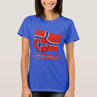T-shirt Balle de football et drapeau norvégien