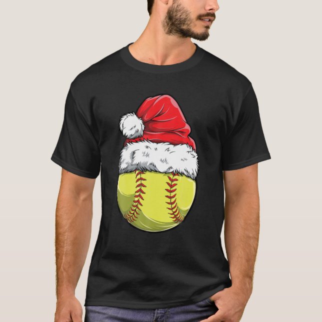 T-shirt Balle de Noël Soirée Noël Chapeau Noël Filles Fill (Devant)