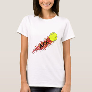 T-shirt balle de tennis en ace sur feu