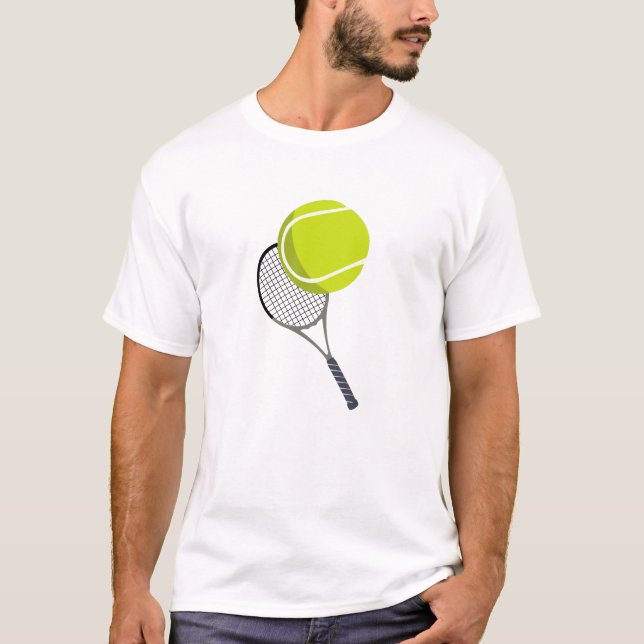 T-shirt Balle de tennis et raquette (Devant)