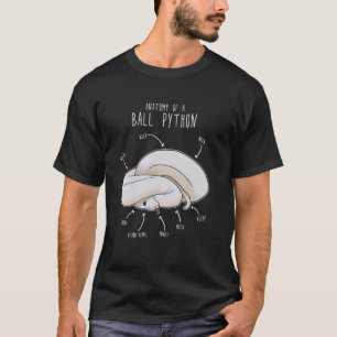 T-shirt Balle leucistique Python Anatomie Serpent blanc Fu