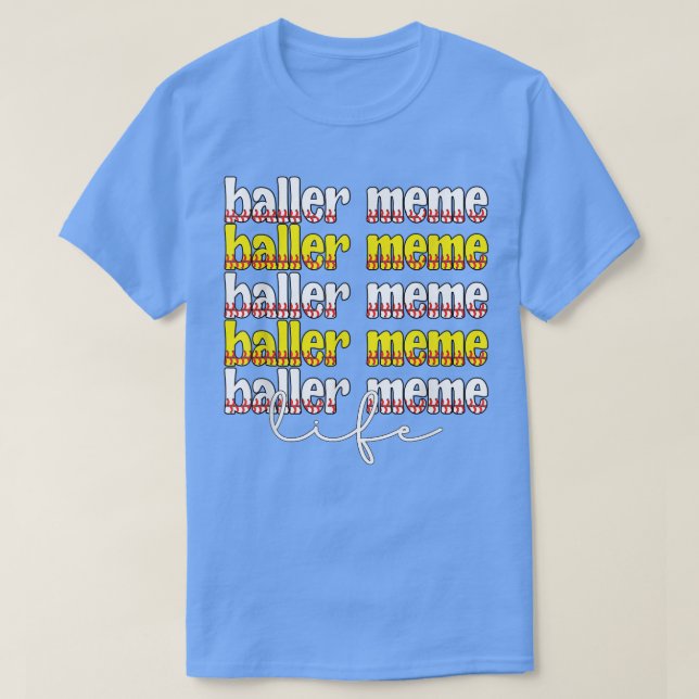 T-shirt Baller Mème Life Softball de baseball de mème gran (Design devant)
