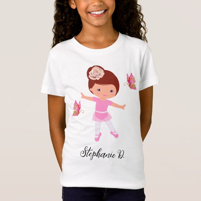 T-Shirt Ballerina Butterfly Friend Tutu Ballet Girl (Devant)
