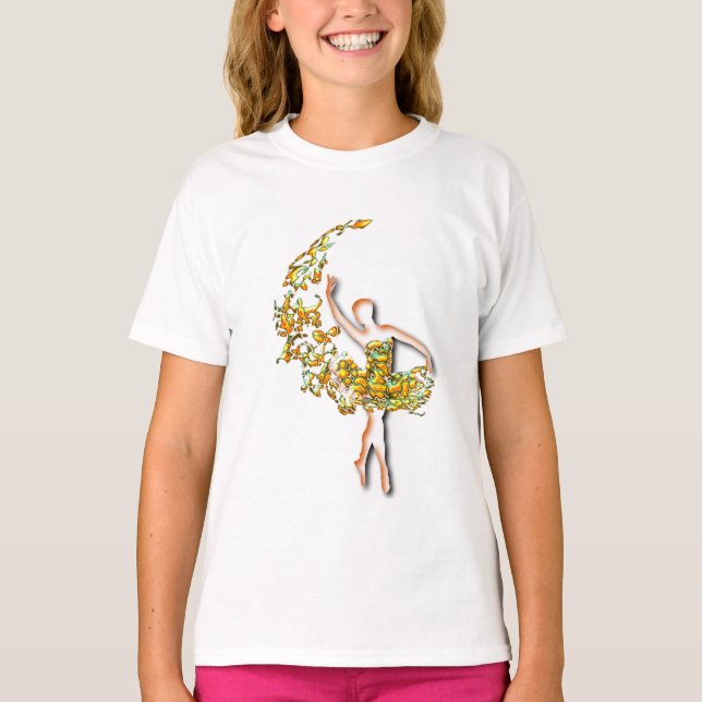 T-shirt Ballerina - Fille danseuse de ballet de fe (Devant)