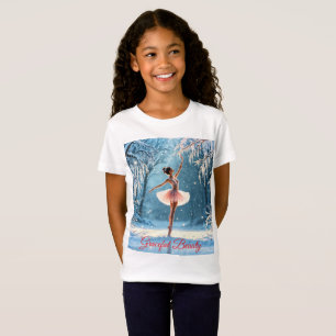 T-Shirt Ballerina neige danse hivernale beauté art