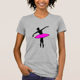 T-shirt Ballerina Neon Danseur de ballet Silhouette rose c