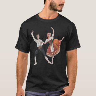T-shirt Ballerine à l'aquarelle 