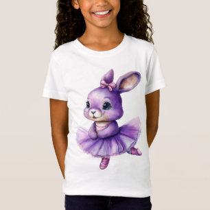 T-Shirt Ballerine de lapin mignonne danse ballet