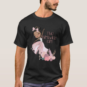 T-shirt Ballerine noire fille d'anniversaire ensemble part