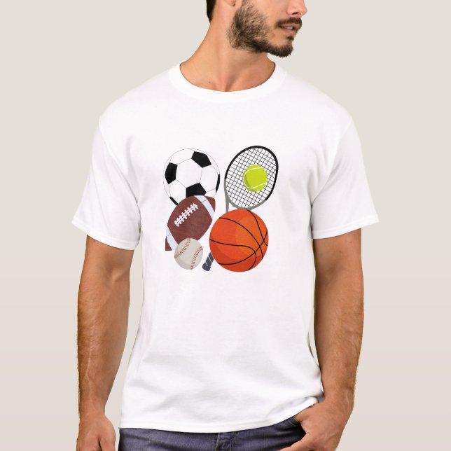 T-shirt Balles de sport athlétique (Devant)