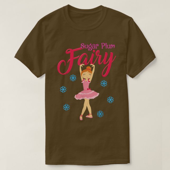 T-shirt Ballet Ballerina Danse Noël Sugar Plum Fée (Design devant)