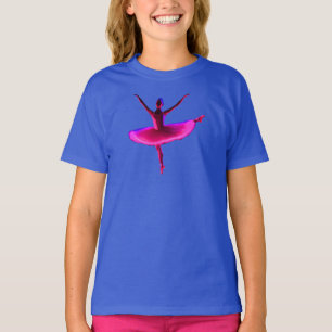 T-shirt Ballet Ballerina Pose Violet brillant Couleurs