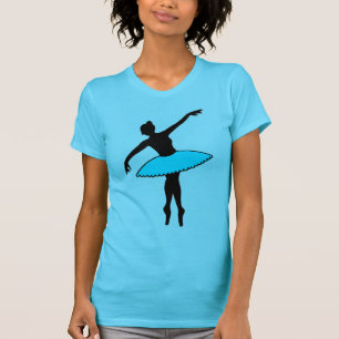 T-shirt Ballet bleu Tutu Ballerina Danser Enseignant En Po