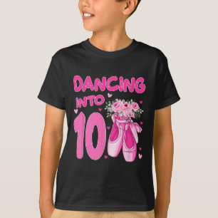 T-shirt Ballet Danser dans 10e anniversaire Ballerina 10 a