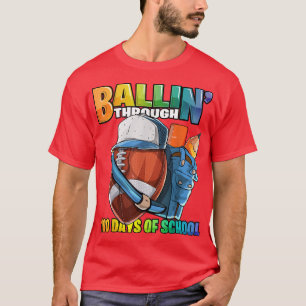 T-shirt Ballin' jusqu'à 100 jours de football scolaire Kin