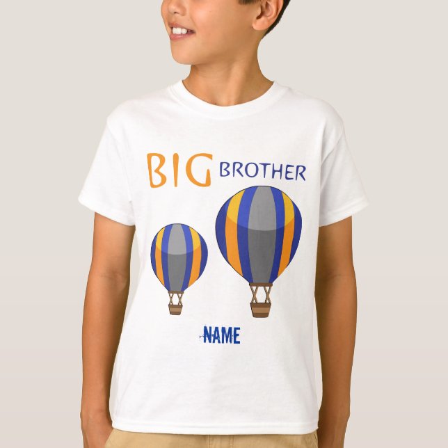 T-shirt Ballon à air chaud de frère personnalisé (Devant)