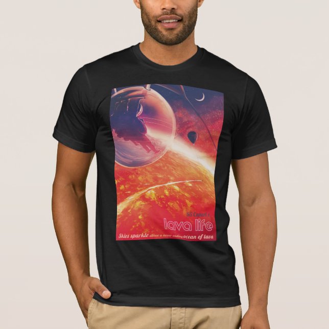 T-shirt Ballon à air chaud extrême sur paysage volcanique (Devant)