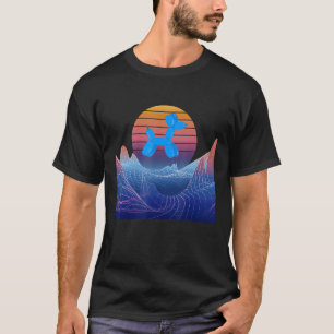 T-shirt Ballon Chien Balloon Animal Vaporwave Sunset Ballo