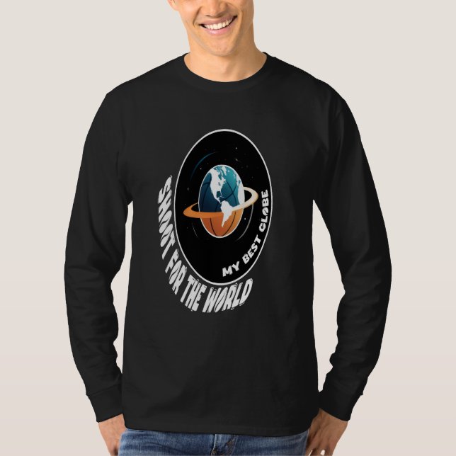 T-shirt Ballon de basket | Un tir pour le monde | Mon meil (Devant)