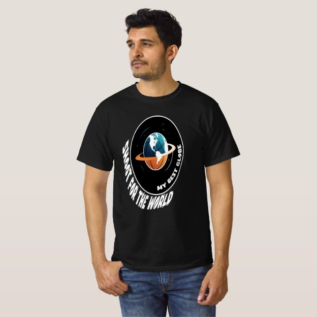 T-shirt Ballon de basket | Un tir pour le monde | Mon meil (Devant entier)