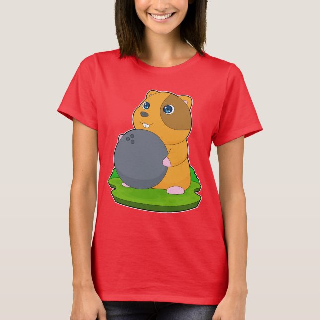 T-shirt Ballon de bowling Hamster (Devant)