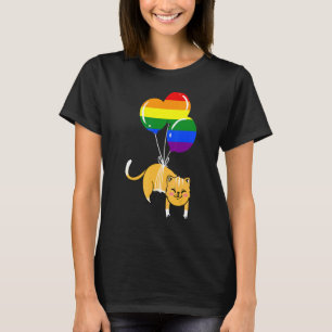 T-shirt Ballon de chat Gay Pride
