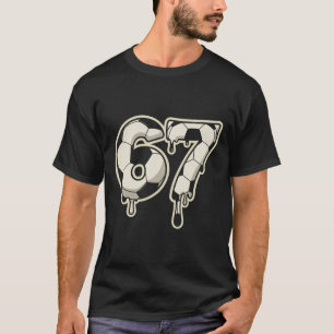 T-shirt Ballon de foot 6 7 Drip Graphique Six Sept Meme