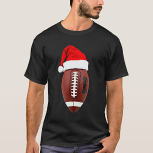 T-shirt Ballon de football américain de Noël Chapeau de Pè