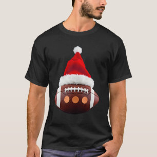 T-shirt Ballon de football américain de Noël Chapeau de Pè